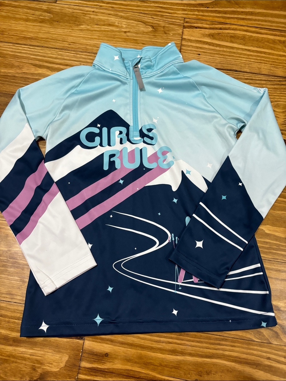 Spyder Girls Size Medium “Girls Rule” Quarter-Zip